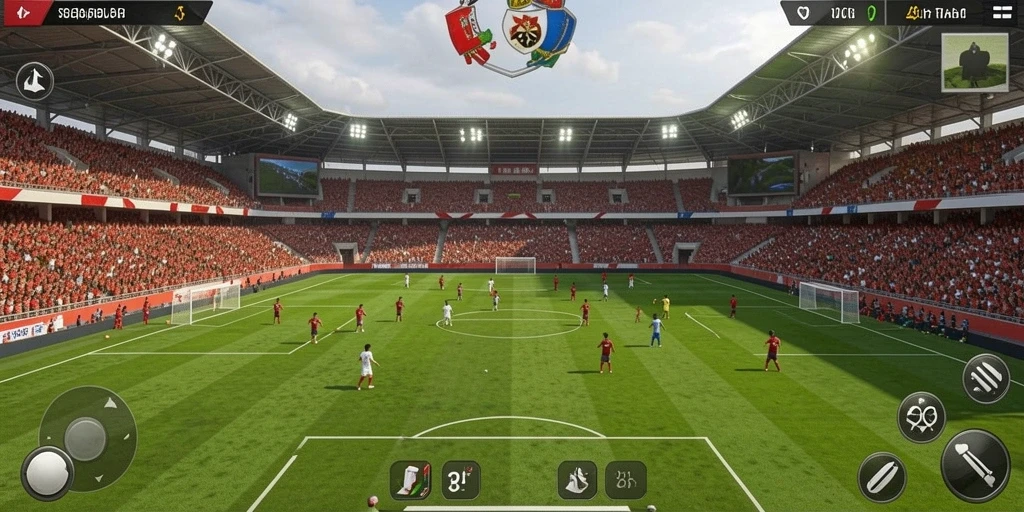 Interaksi komunitas yang ramai.
