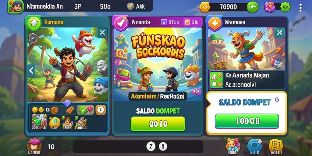 Antarmuka pengguna yang intuitif, memudahkan navigasi dalam game.